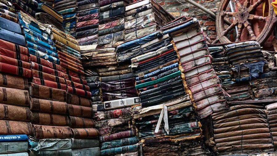 libreria acqua alta venice-bookstore