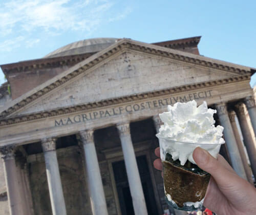 Pantheon Best coffe Granita Rome Italy