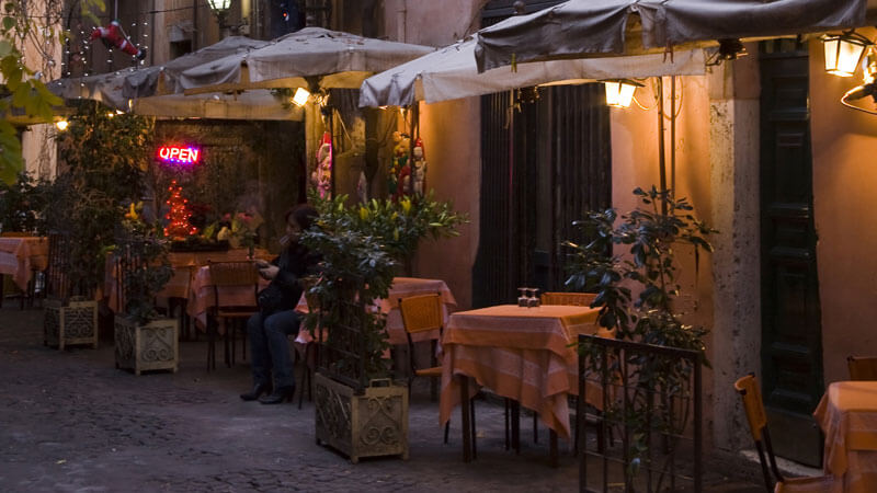 Trastevere Restaurants Rome Itinerary